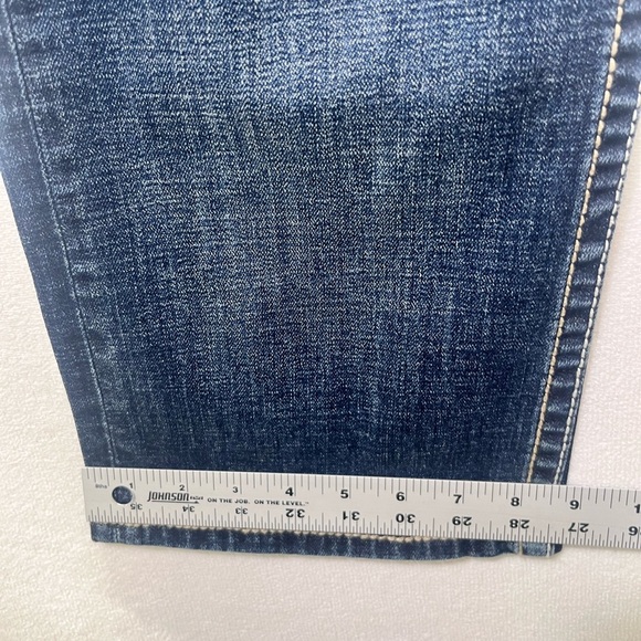 BKE Buckle Tyler Straight Leg Jeans Mens 32R Blue Denim Stretch Stitches 1936 - Picture 7 of 10